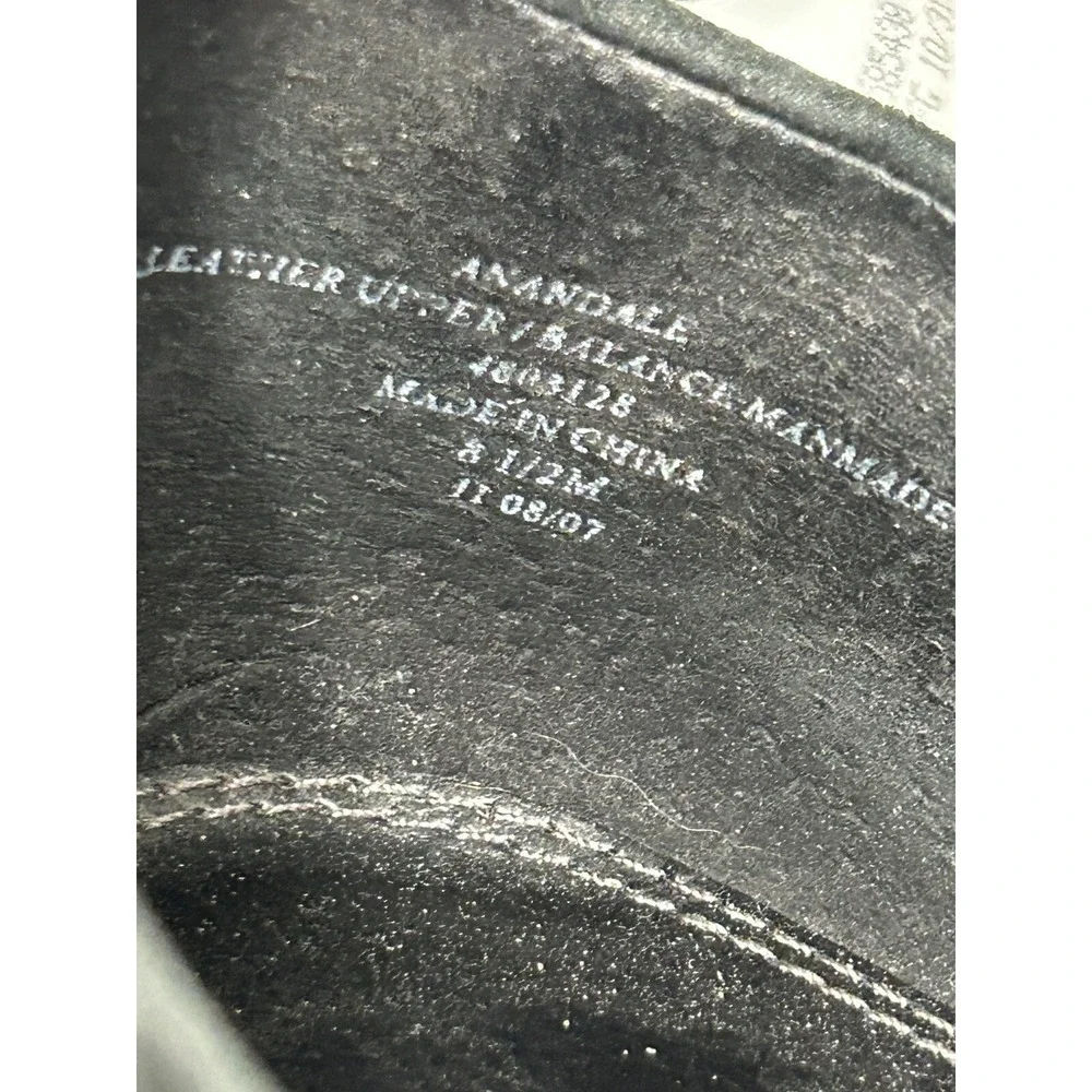 Liz Claiborne Boots‎ Womens 8 1/2 Anandale Low Ankle Bootie Black Suede Heels - Picture 7 of 7